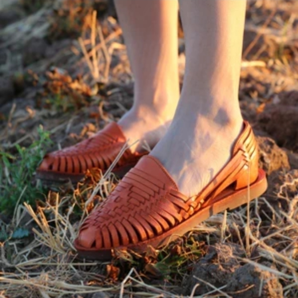 Frye Womens Heather Huracher Leather Flats Loafer Boho shoes sz 6B